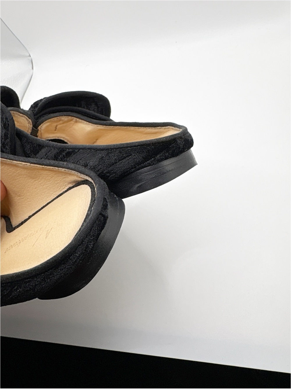 Anthropologie Livia Bow Flats Black Velvet - Picture 6 of 7